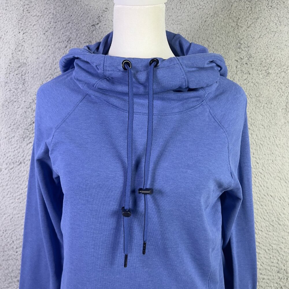 Athleta Sentry Hoodie Sweatshirt Womens XS Blue Hooded Pullover Athletic Active - Picture 2 of 10